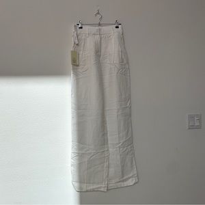 Aritzia Effortless Pants in White Linen